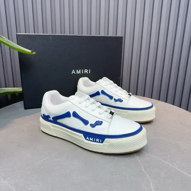 Amiri Skel Top Low Blancos y azules zapatillas lifestyle 7