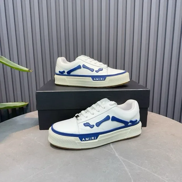 Amiri Skel Top Low Blancos y azules zapatillas lifestyle 8
