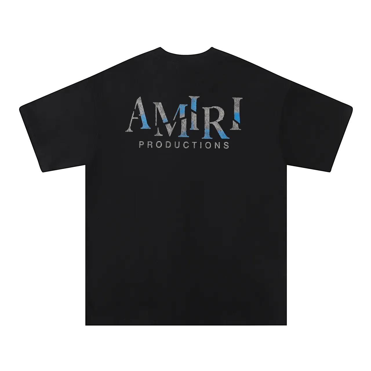 Amiri 剧院面具玫瑰图案黑色T恤 2