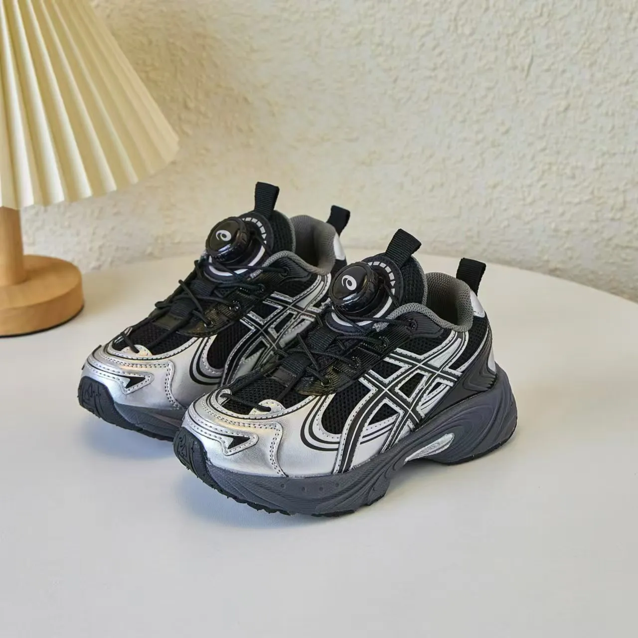 ASICS Gel-Kayano Black Silver Platform Sole Mesh And Synthetic Overlay Construction Chunky Sneakers 3