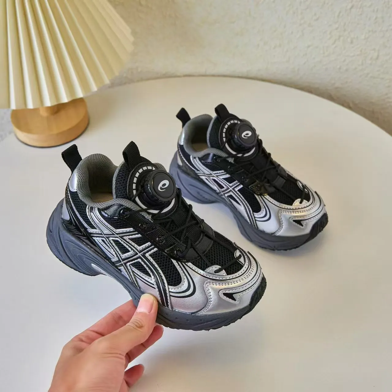 ASICS Gel-Kayano Black Silver Platform Sole Mesh And Synthetic Overlay Construction Chunky Sneakers 4