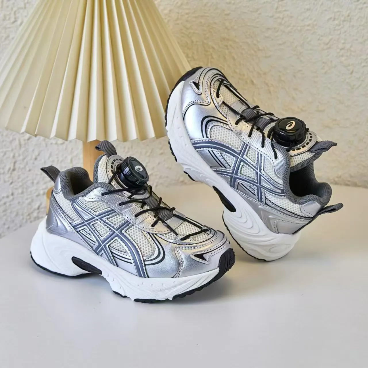 ASICS Gel-Kayano Black Silver Platform Sole Mesh And Synthetic Overlay Construction Chunky Sneakers 13