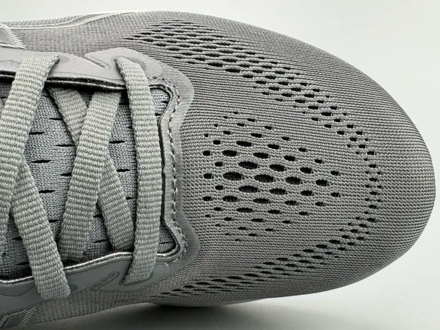ASICS Gel-Kayano Gray White Engineered Mesh Upper Structured Synthetic Overlays Running Shoes 3