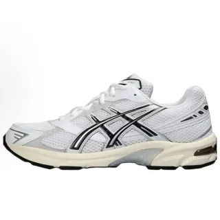 ASICS White Black Mesh Upper Synthetic Overlays Running Shoes