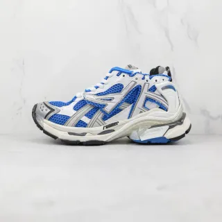 ASICS 白蓝分层合成笼透气网面跑鞋
