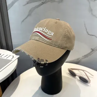 Balenciaga 米色 红色 破损 棉 磨损 帽沿 棒球 帽子