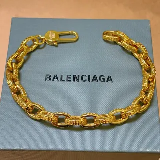 Balenciaga Bracelete Chunky Oval-Link Dourado