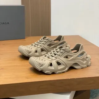 Balenciaga Defender Beige Monolithic Cutout Chunky sneakers