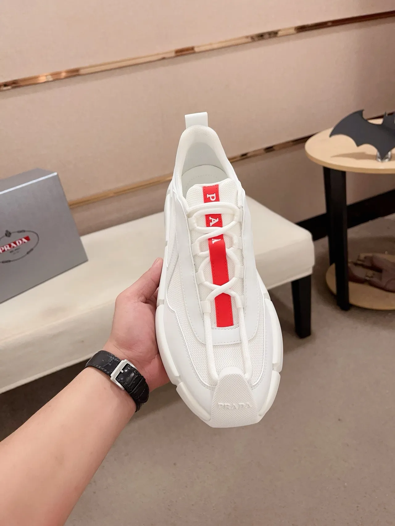 Balenciaga Defender White Red Chunky Sneakers 2