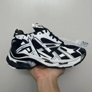 Balenciaga Runner Black and White Chunky Sneakers