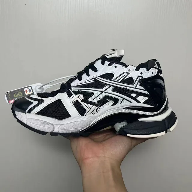 Balenciaga Runner Black and White Chunky Sneakers 2