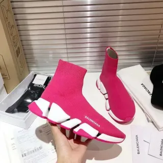 Balenciaga Speed Trainer গোলাপি এবং সাদা লাইফস্টাইল স্নিকার