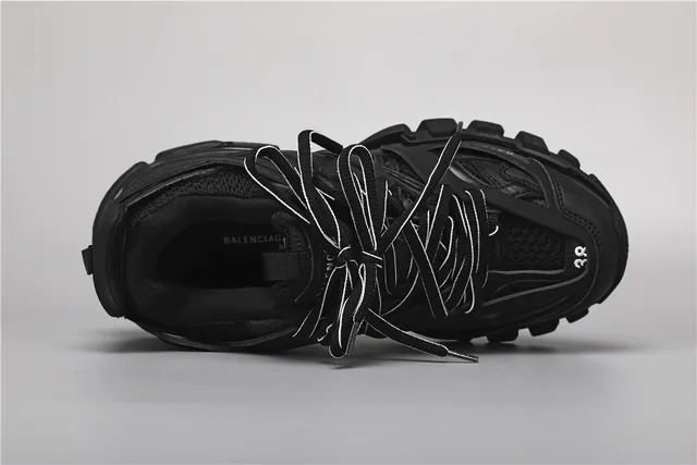 Balenciaga Track Sneaker Zapatos negros con suela gruesa 7