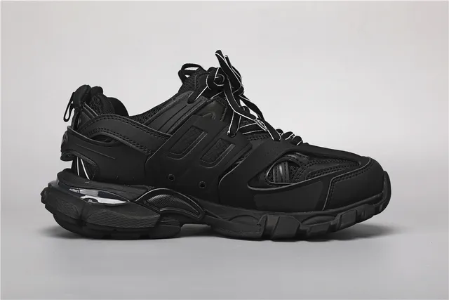 Balenciaga Track Sneaker Zapatos negros con suela gruesa 8