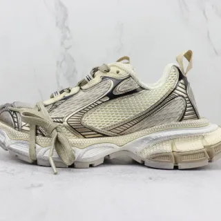 Balenciaga Track Trainer Beige Silver Chunky Sneakers