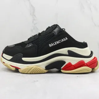 Balenciaga Track Trainer Preto Creme Vermelho tênis chunky