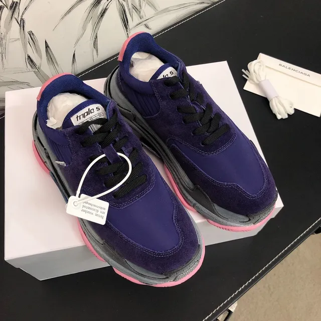 Balenciaga Triple S zapatillas chunky morado gris rosa 2