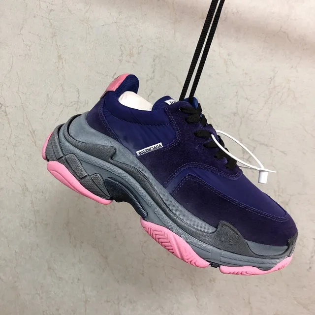Balenciaga Triple S zapatillas chunky morado gris rosa 5