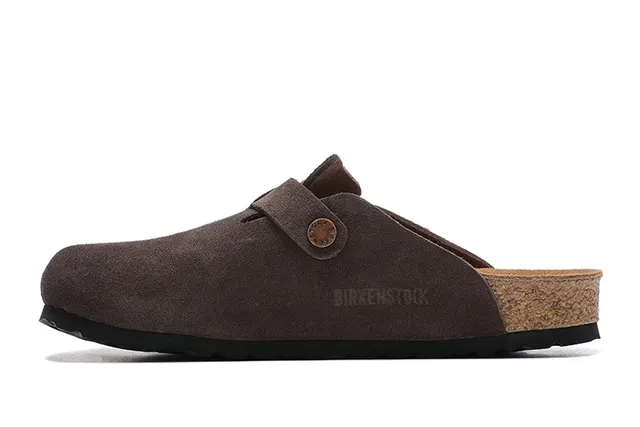 Birkenstock Arizona भूरी स्यूड क्लॉग 3