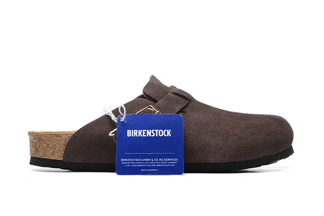 Birkenstock Arizona भूरी स्यूड क्लॉग 4