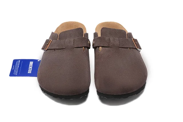 Birkenstock Arizona भूरी स्यूड क्लॉग 6
