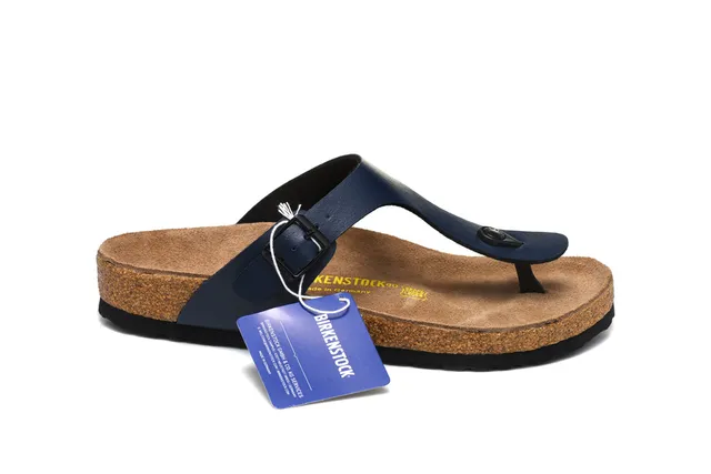 Birkenstock Arizona أزرق بحري جلد كاجوال 2