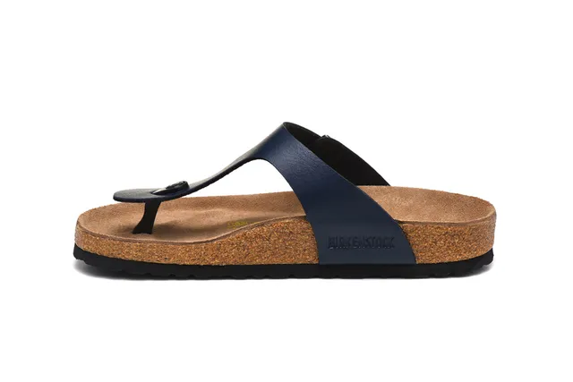 Birkenstock Arizona أزرق بحري جلد كاجوال 4