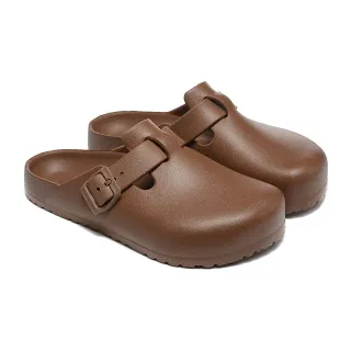Birkenstock Boston Brown Molded EVA-Like Sole Single Adjustable Buckle Strap Clog
