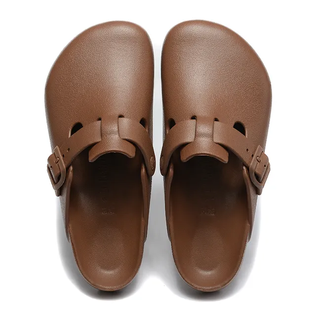 Birkenstock Boston Brown Molded EVA-Like Sole Single Adjustable Buckle Strap Clog 7