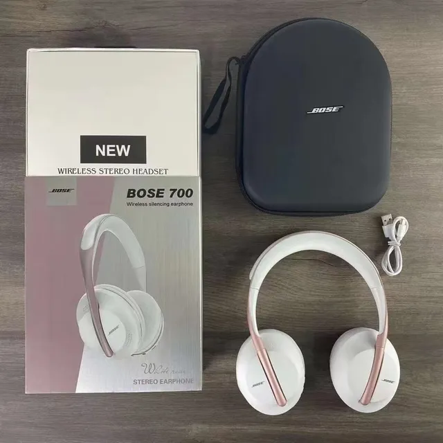 Bose Gray Gold Slim Oval Earcups Curved Metal-Accented Yoke Over-ear Headphones 7