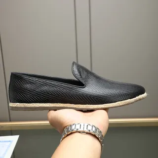Bottega Veneta Andiamo Woven Leather Black Loafer