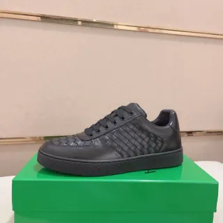 Bottega Veneta Cassette কালো Intrecciato বোনা চামড়া লাইফস্টাইল স্নিকার