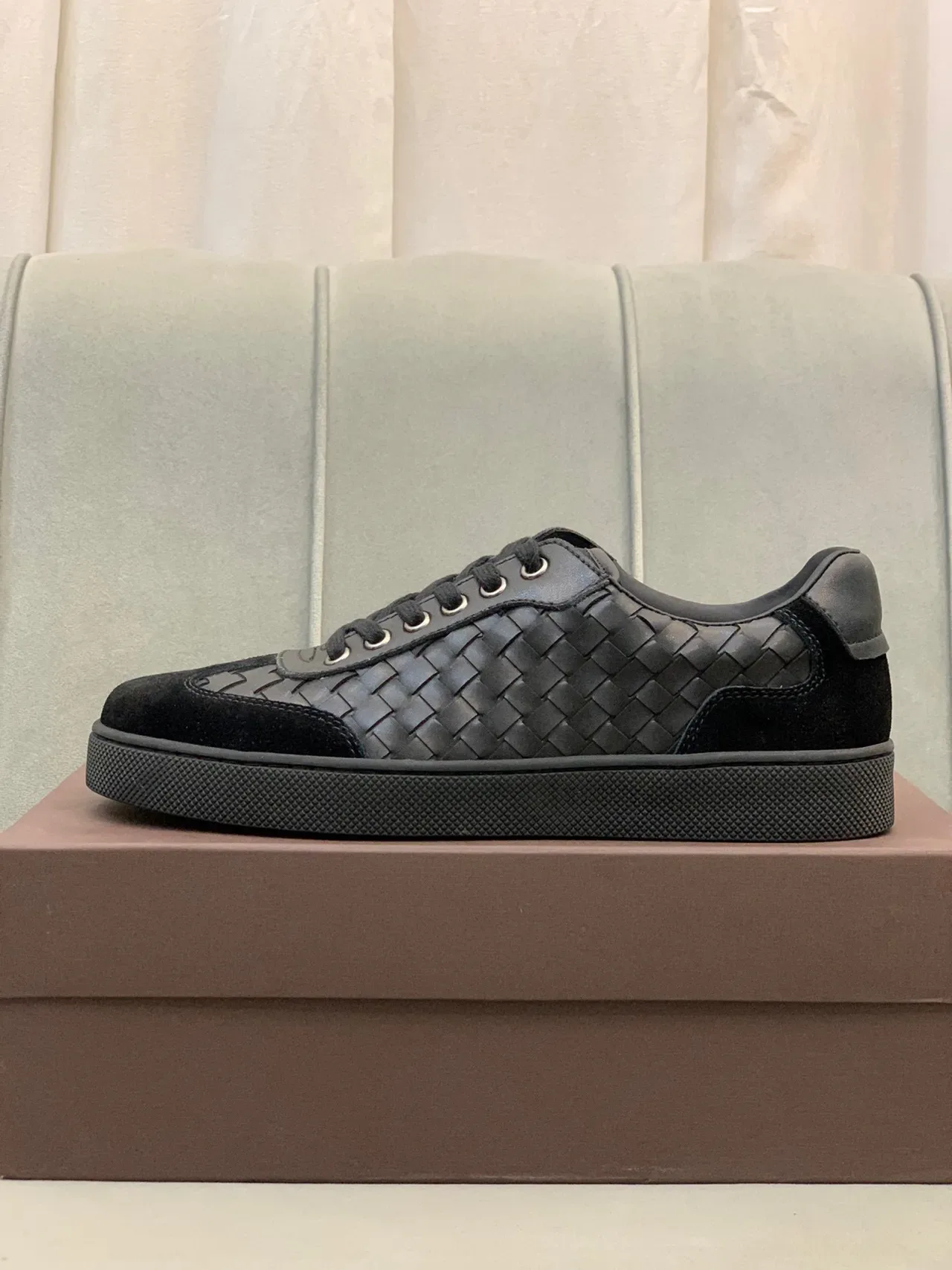 Bottega Veneta Cassette sneakers lifestyle cuir Intrecciato noir 6