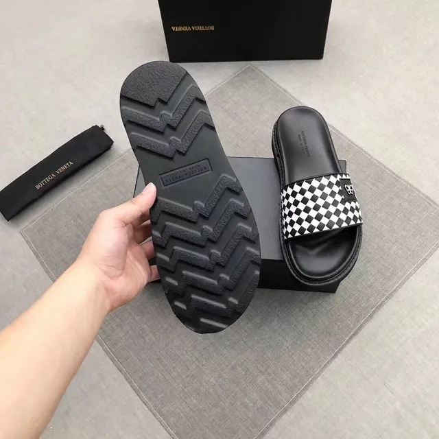 Bottega Veneta Cassette Checkerboard Platform Slippers 4