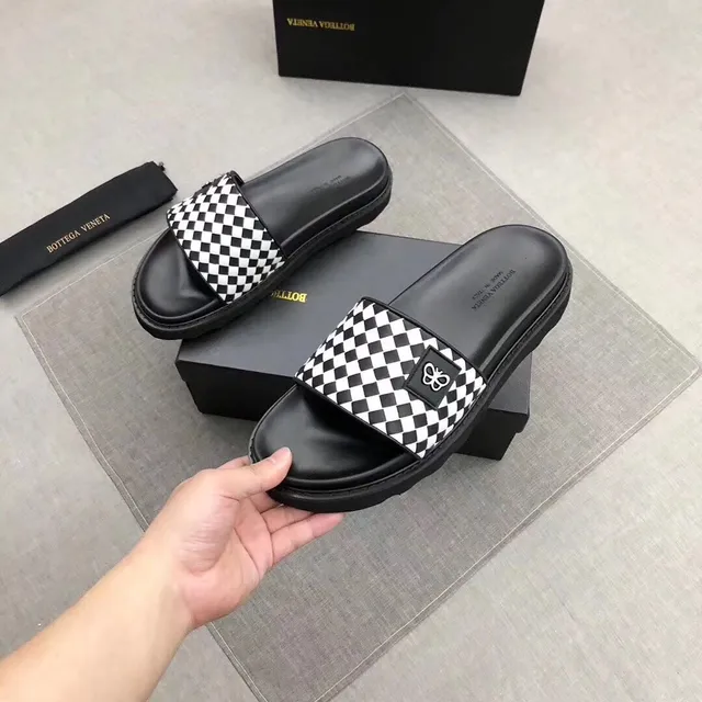 Bottega Veneta Cassette Checkerboard Platform Slippers 5