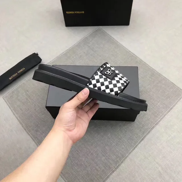 Bottega Veneta Cassette Checkerboard Platform Slippers 8