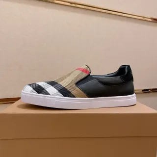 Burberry কালো বহুরঙা স্লিপ-অন চেক-প্যাটার্ন লাইফস্টাইল স্নিকার্স