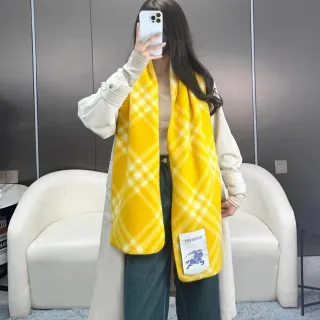 Burberry Padrão xadrez Amarelo Caxemira Cachecol