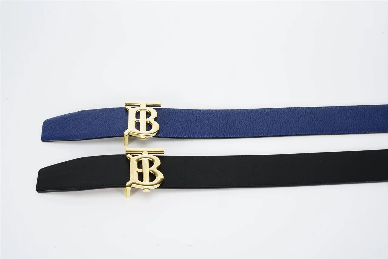 Burberry TB Belt Black and Tan Leather Belt 2