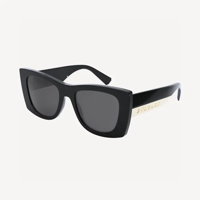 Bvlgari Marron-Ambre rectangulaire yeux de chat lunettes de soleil 3