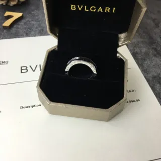 Bvlgari B.zero1 Engraved Lettering Silver Ring