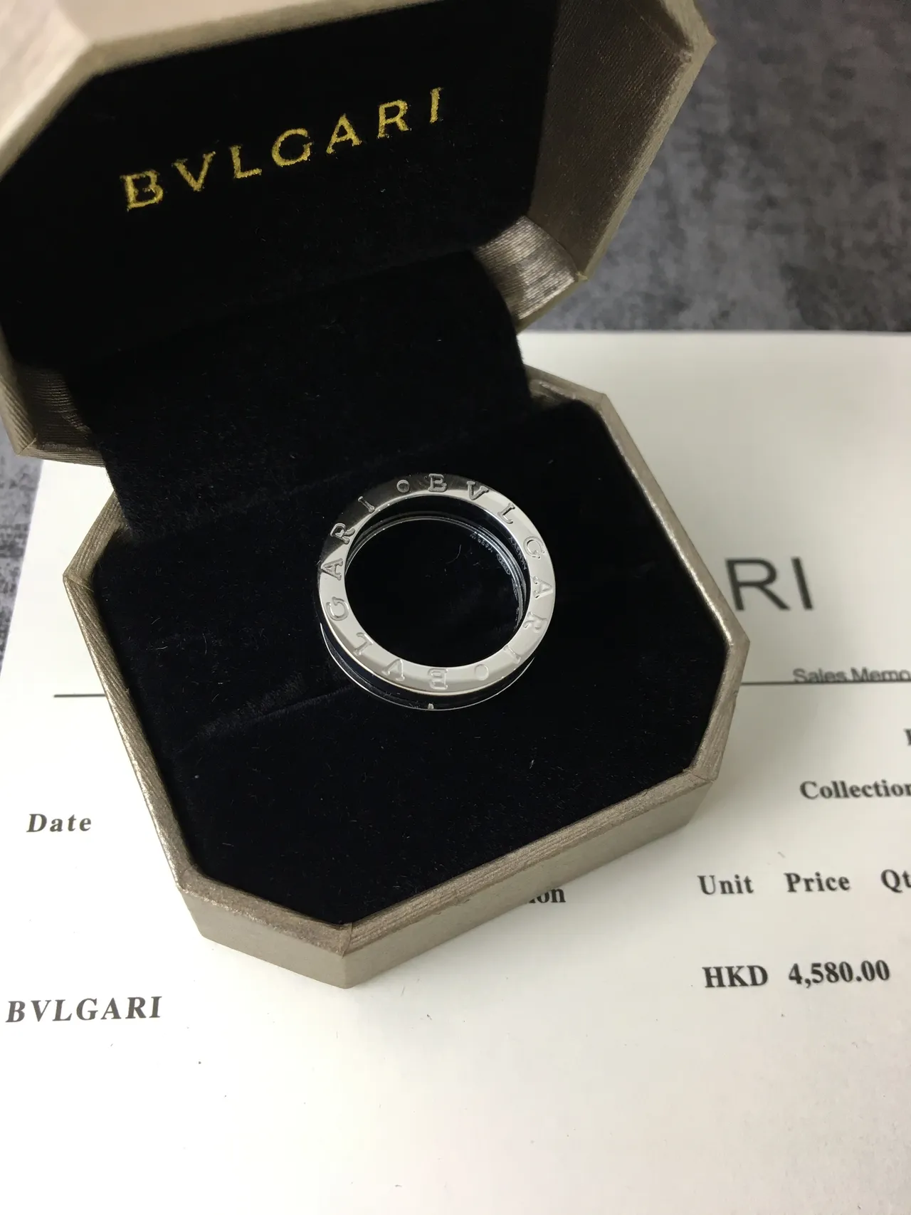 Bvlgari B.zero1 刻字银戒指 5