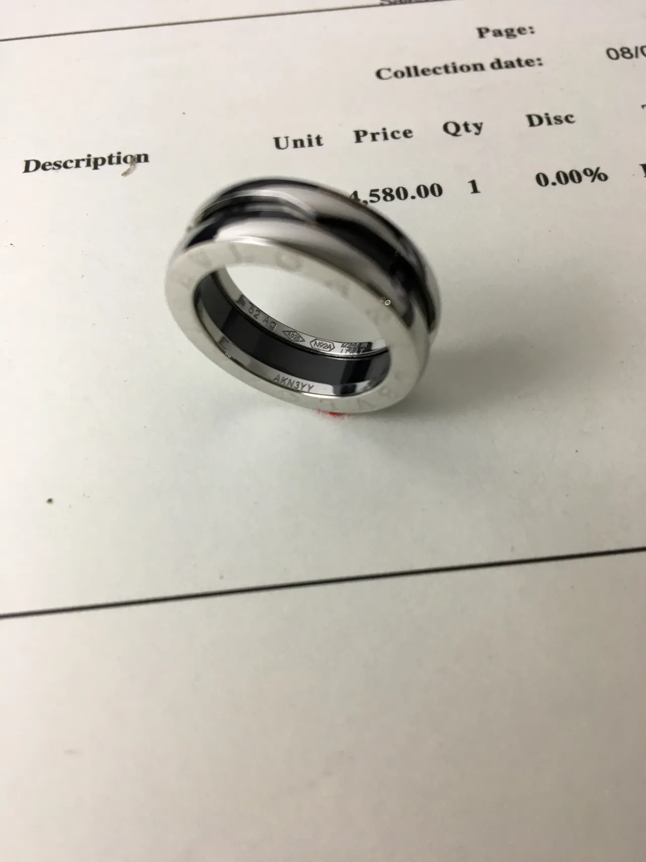 Bvlgari B.zero1 刻字银戒指 6