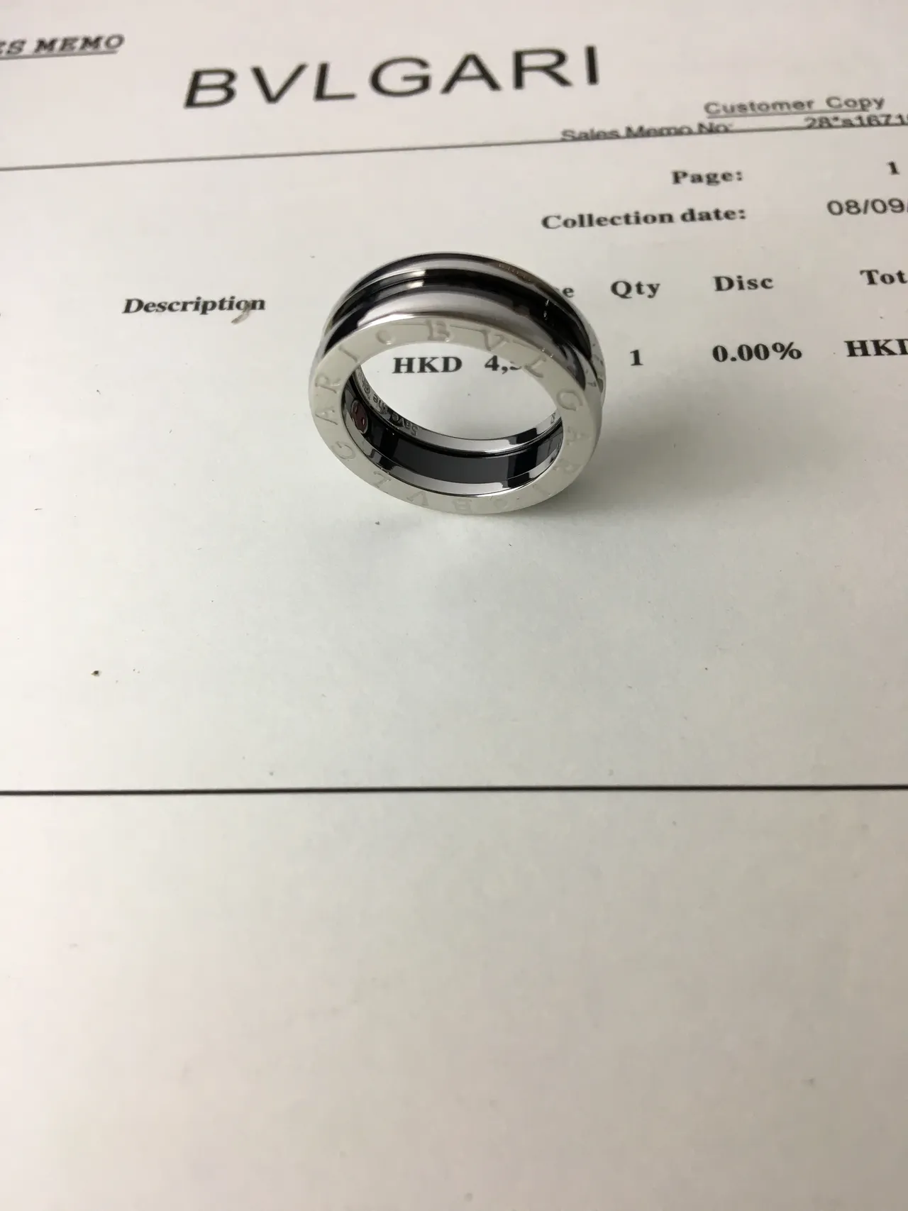 Bvlgari B.zero1 刻字银戒指 7