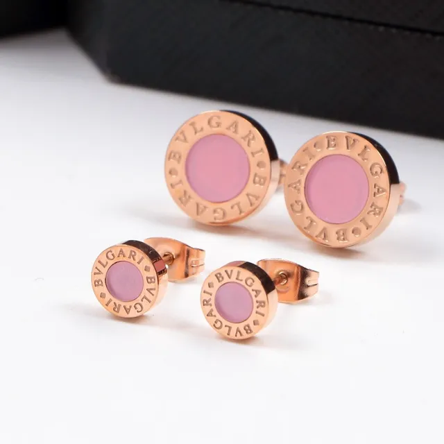 Bvlgari B.zero1 Pink Gold Circular Disc Engraved Band Earrings 7