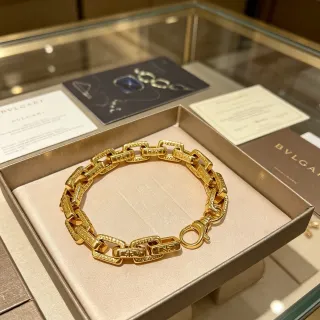 Bvlgari Bulgari Bulgari Gold Rectangular Link Bracelet