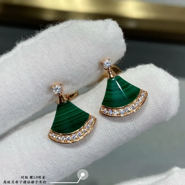 Bvlgari Divas’ Dream Fan-Shaped Enamel and Gemstone Earrings 4