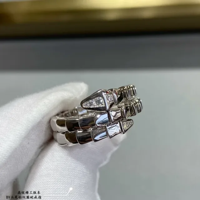 Bvlgari Gold Silver Articulated Serpentine Multi-Band Ring 4