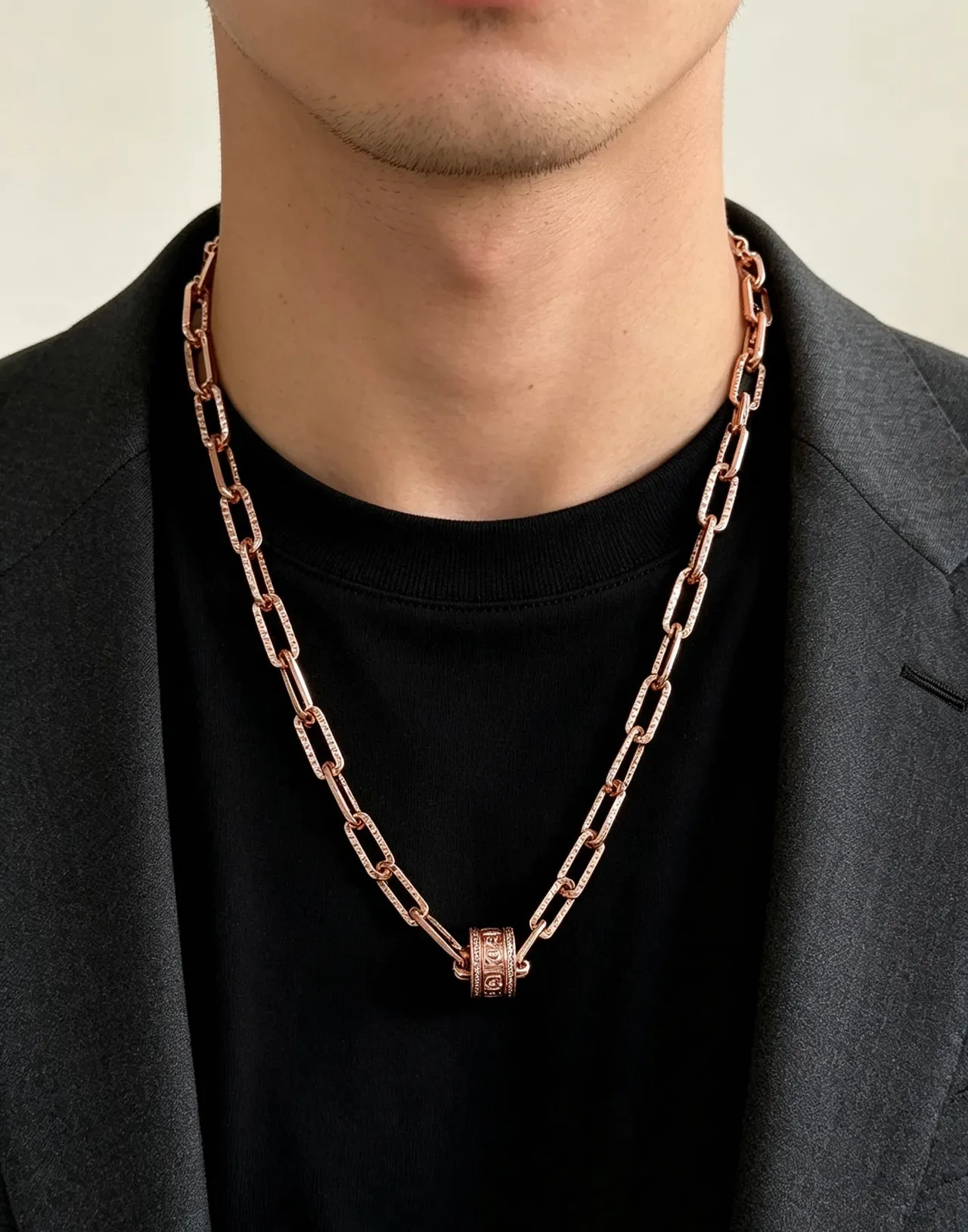 Bvlgari 粉金玫瑰链 Pavé-Set 镶嵌链节项链 8