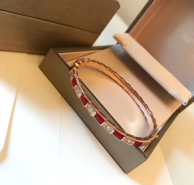 Bvlgari लाल सोना सेगमेंटेड रिजिड बैंगल गुलाबी ब्रेसलेट 3
